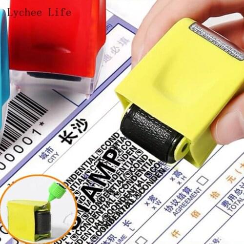 Lychee Life Messy Word Identity Information Coverage Protection Roller Clear Stamp for Scrapbooking DIY Seal Stamp