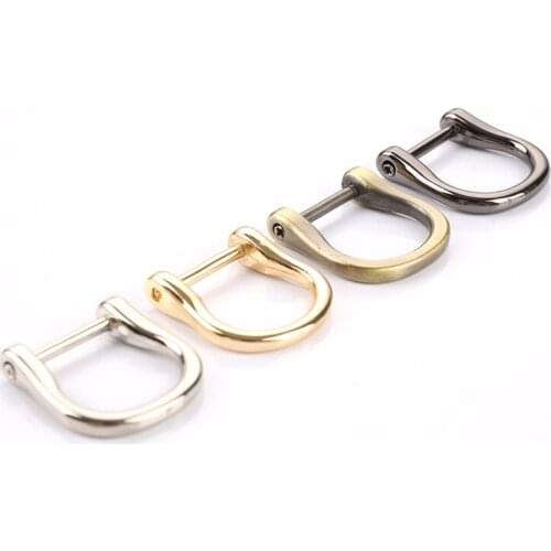 1pcs Metal Detachable Removable Open Screw D Ring Buckle Shackle Clasp Leather Craft Bag Strap Belt Handle Shoulder Webbing