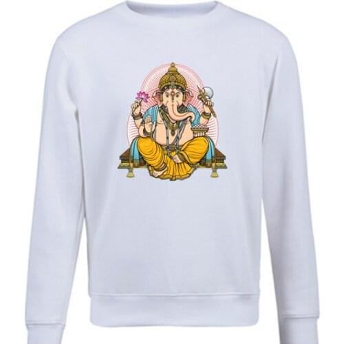 Divine Lord Ganesha Printed Mens Black Hoodies Unisex pullover Fleece Sweatshirt Fathers Day Coat Tops Harajuku Streetwear
