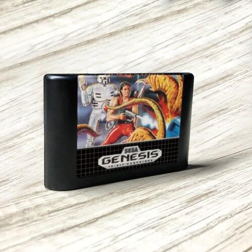 Alien Storm - USA Label Flashkit MD Electroless Gold PCB Card for Sega Genesis Megadrive Video Game Console