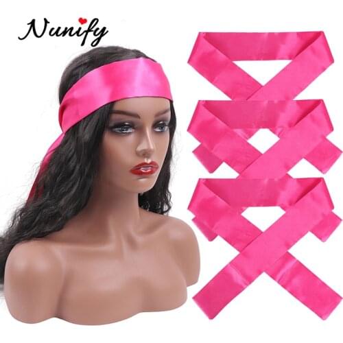 Nunify 1Pcs Cheap Satin Edge Laying Scarf For Lace Frontal Wigs Soft WomenS Satin Headband For Makeup, Facial,Sport,Yoga