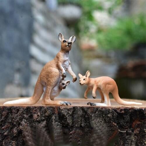 Solid Simulation Animal Model пасхальный декор Childrens Toys пасха Kangaroo Micro Landscape Wildlife Doll для сада и огорода