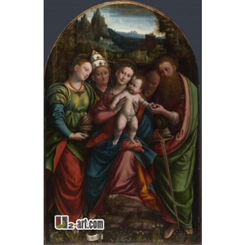 Canvas Prints (Madonna and Child with Saints) by Bernardino free shipping oil painting art picture printed for sale Religion-378