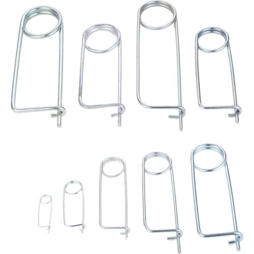 DRELD 10/5/1pcs Steel Brooch Shape Cotter Safety Pins Spring Pin Quick Lock Brooch Locking Fastener For Farm Lawn Garden Hitch