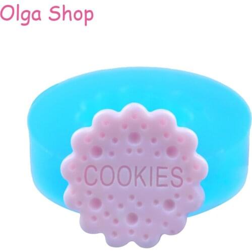 QYL224 18.7mm Round Cookie Silicone Mold - for Dessert Fondant Candy Chocolate Biscuit Resin Polymer Clay Jewelry Charm Cabochon