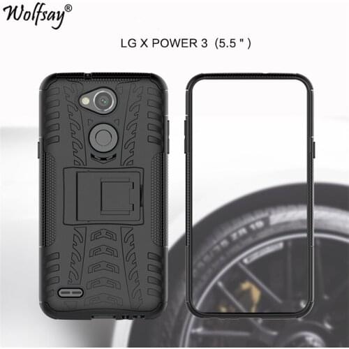 SFor LG X Power 3 Case Shockproof Silicone Plastic Holder Heavy Armor Phone Case For LG X Power 3 Cover X Power3 LM-X510WM 5.5"