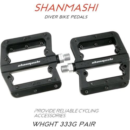 SHANMASHI DIVER Bicycle Pedals Nylon Fiber Ultra-light Mountain Bike Pedal Big Foot Road Bike Bearing Pedales MTB Accessories