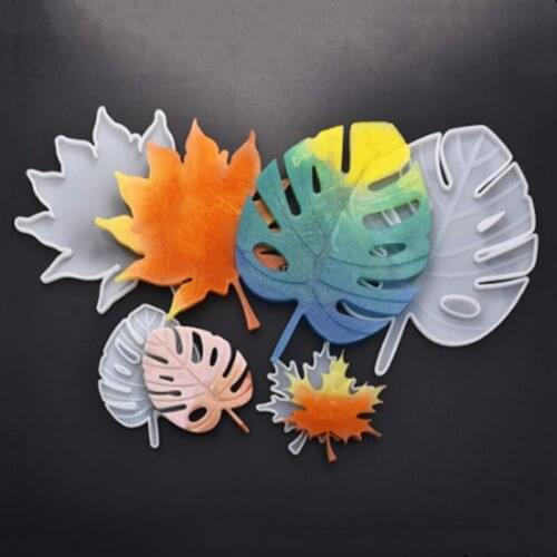 Turtle Leaf / Maple Leaf Mirror Silicone Mold DIY Fondant Cake Decoration Mould, Aroma Candle, Coaster Decoration Mould, Crafts