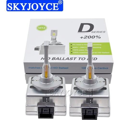 SKYJOYCE Plug And Play 90W 20000LM LED D1S D1R D2R D2S Car LED Headlight Bulb 6000K D4S D3S Built-in Canbus LED Headlamp Light