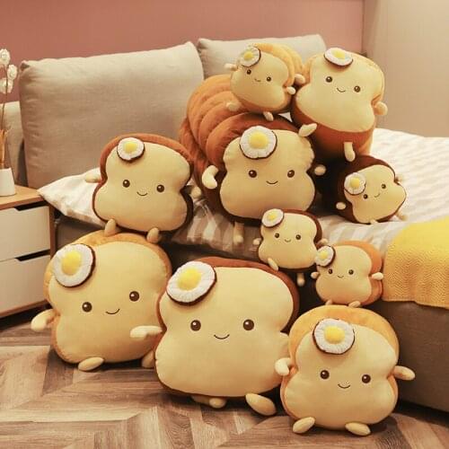 Super Cute Creative Cheese Pillow Plush Toy Simulation Toast Bread Doll Cute Girl Bed Cushion Backrest Doll Anime Funny Gift