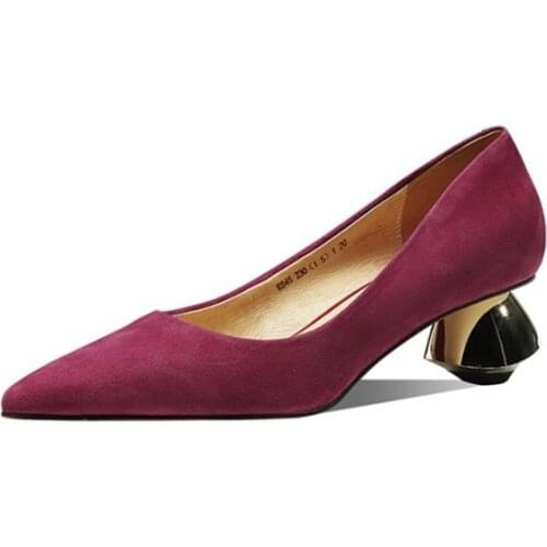 Single shoes leather fashion sexy and elegant lady professional comfortable single contracted shows red black shoes