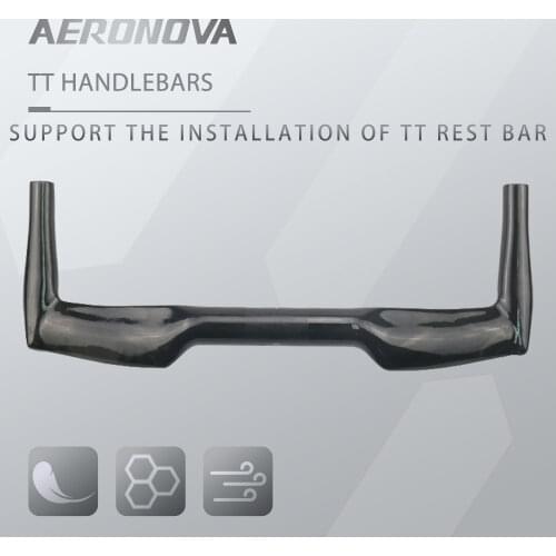 AERONOVA Bicycle Rest TT Handlebar Bullhorn Black Triathlon Handlebar Road Bicycle Rest Handlebars 31.8 Carbon Fiber Bullhorn