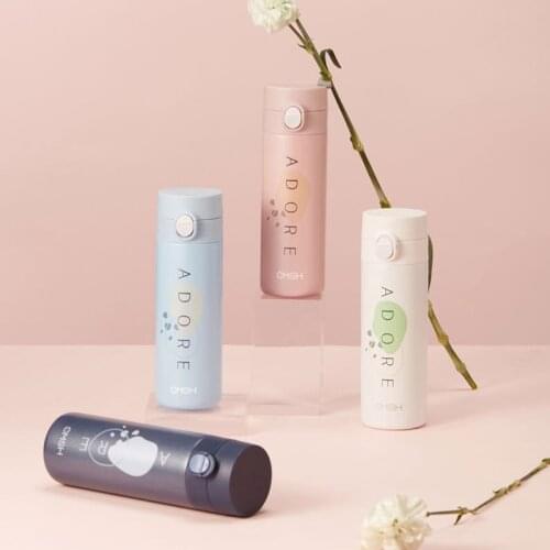 Vacuum Flask Stainless Steel Water Cup Creativity Bouncing Cup Lid Straw Cup Portable Insulation Cup Car Mugs