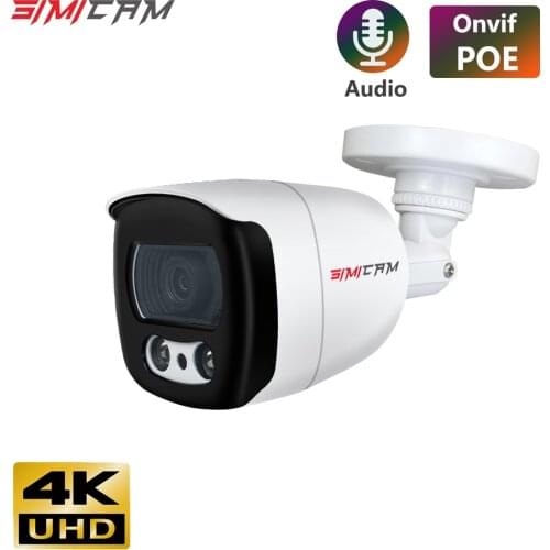 8MP 4K 3840 x 2160 PoE Camera Outdoor/Indoor IP Security Video Surveillance IP66 Waterproof Work with NVR 4MP 5MP 4K For Option