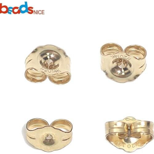 Beadsnice Earring Backs Gold Filled Push Backs Earnuts Backings Wholesale Jewelry Earring Findings ID39982