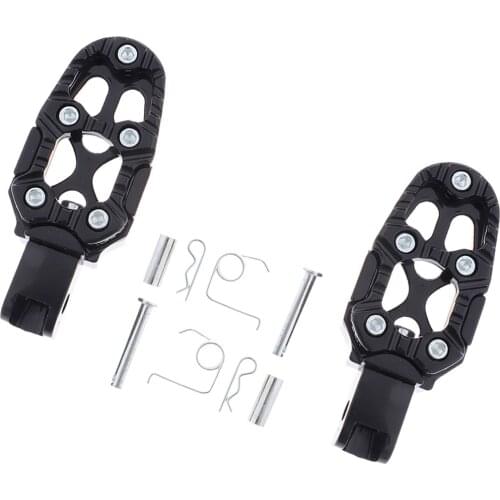 2 pcs Black Alloy Aluminum Motorcycles Racing Bike Foot Pegs Footrests Rear Set Rest Pedals Highway Pegs
