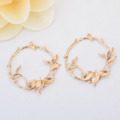 20pcs DIY charm manual accessories brass material spot plating vine rings hanging drop pendant Hairpins headdress accessories