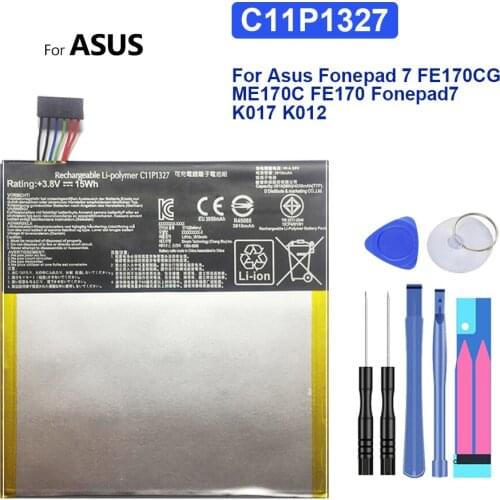 Tablet Battery For Asus Fonepad 7 FE170CG ME170C FE170 Fonepad7 K017 K012 3910mAh C11P1327 3910mAh with Track Code