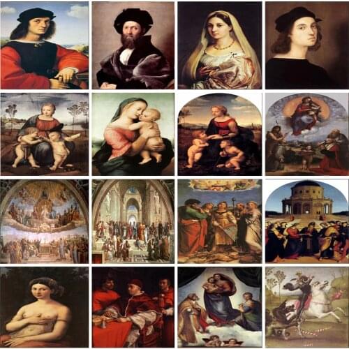 Famous Italy Painter Raphael Series 5D DIY Diamond Painting Full Square Round Diamond Embroidery Mosaic Cross Stitch Home Decor