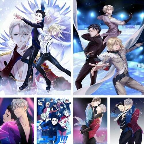 Yuri On Ice Diamond Painting Cartoon Anime Cross Stitch 5D Full Drill Square Diamond Art Embroidery Home Decoration