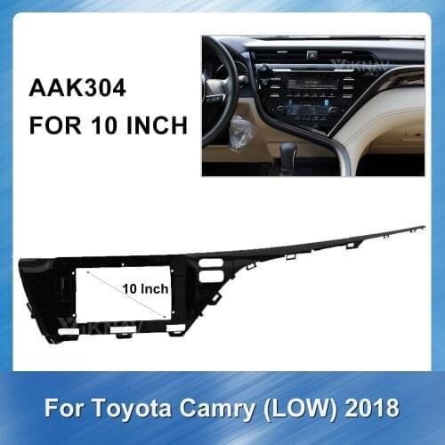 Car Radio Fascia for Toyota Camry 2018 low trim DVD frame Dash Mount Kit Adapter Trim Facial Panel Frame Dashboard 2 Din