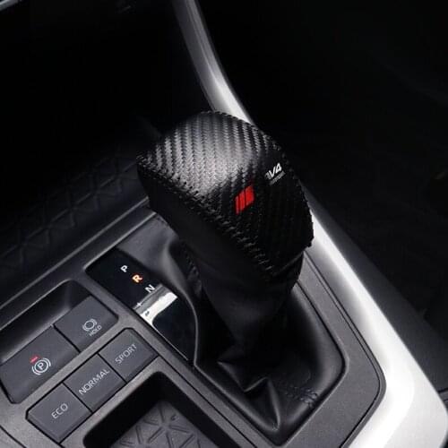 Suitable hand-stitched gear cover gear cover leather gear to modify the interior special decoration for Rav4 2020 Accessories