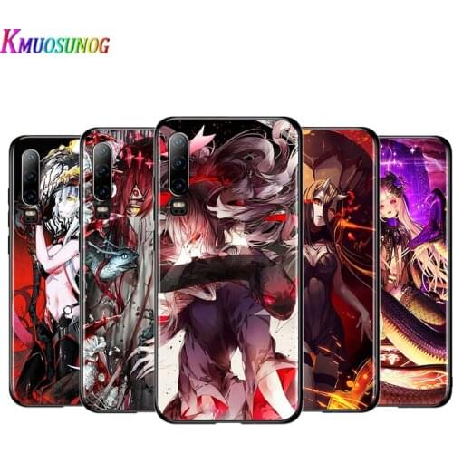 Demon Anime Girl Manga Black Cover For Huawei P40 P30 P20 P10 P9 P8 Lite E 5G 2017 2019 Pro Plus Phone Case
