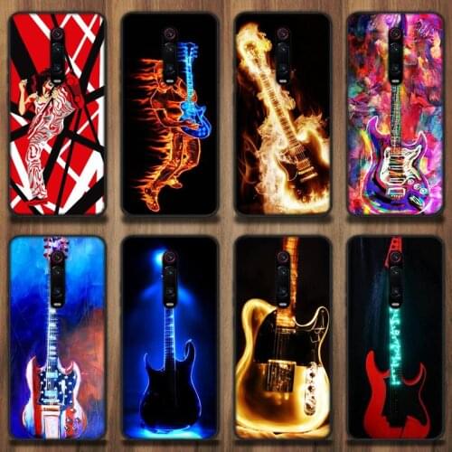 Eddie Van Halen fashion Glowing Neon Guitar Phone Case Cover for Redmi note 4 4 5 5A 6 Pro 7 8 8T Pro 9Pro Max case
