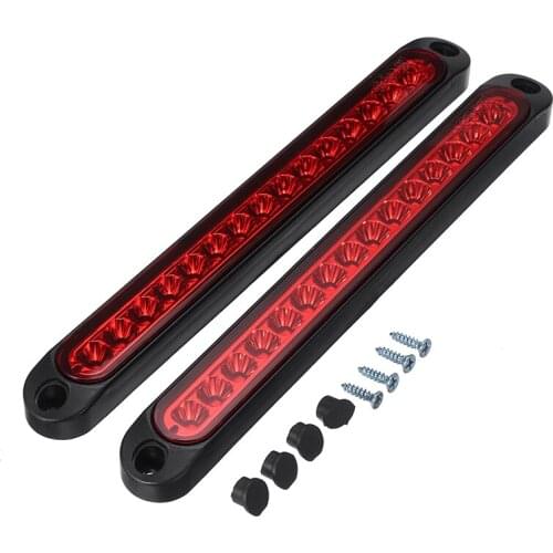 2pcs Trailer Truck Lorry Waterproof Tail Rear Red LED Lamp Turn Brake Light Bar 10-30V Universal Truck Side Rear Warning Light