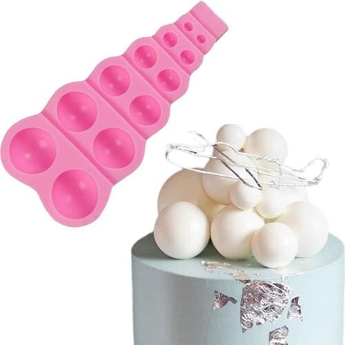 Multi Size Silicone Mold Pearl Ball Shape DIY Kitchen Bakware Pan Handmade Chocolate Fondant Dessert Baking Mould Cake Tools