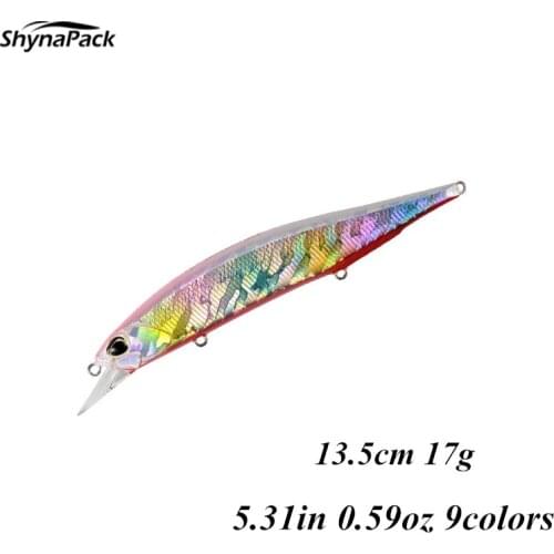 1Pcs Big Minnow Fishing Lure 13.5cm 17g Floating Wobbler Crankbait Trolling Artificial Hard Bait Pesca Sea Fishing Tackle