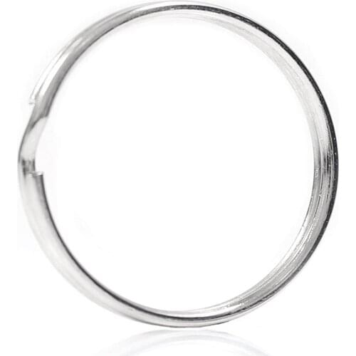 10X Quality 50Mm Keyring Split Ring Set Heavy Duty Large Nickel Key Loop Sprung Hoop