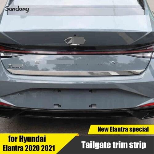 New car tailgate stainless steel decoration modified decorative strip suitable for Hyundai Elantra Avante CN7 2020 2021