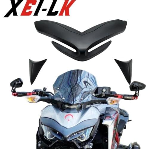 For Kawasaki Z900 Motorcycle Front Fender Fairing Aerodynamic Winglets Beak Nose Cone Extension Cover Extender 2017 2018 2019