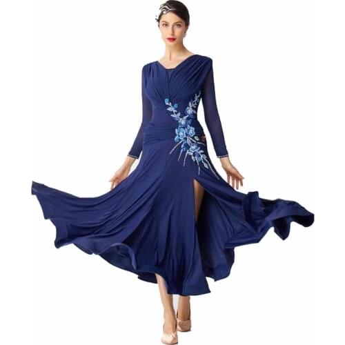 M-2023 High-end New Modern Dance Practice Dress Female Ballroom Practice Waltz Practice Uniforms Dance Dress For Sale