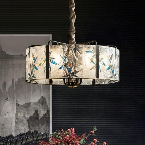 New Chinese style pendant lights creative art personality Zen restaurant bedroom bedroom modern Chinese style pendant lights