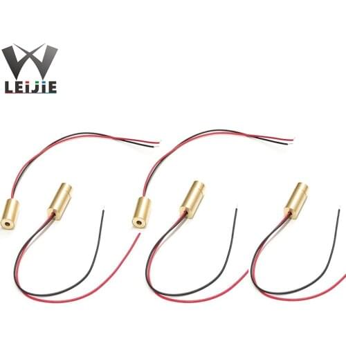5pcs MINI 650nm 5mW 9mm Red Dot Line Cross Laser Head Laser Positioning Lamp Semiconductor Laser Module