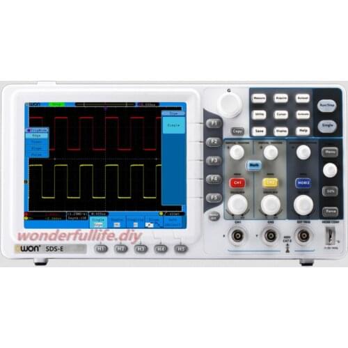 New OWON SDS6062E Portable Digital Oscilloscope Channel 2 + 1 (external) Bandwidth 60MHz Sample Rate 500MS/s Record Length 100K