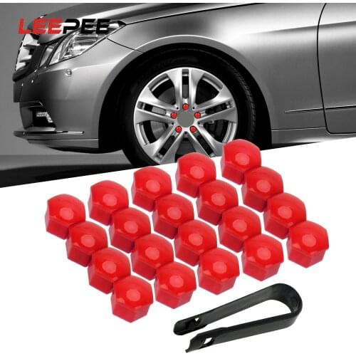20pcs 17mm Car Wheel Nut Caps Dust Proof Protector Tire Wheel Screw Cap Auto Trim Tyre Nut Bolt Auto Hub Screw Cover Car Styling