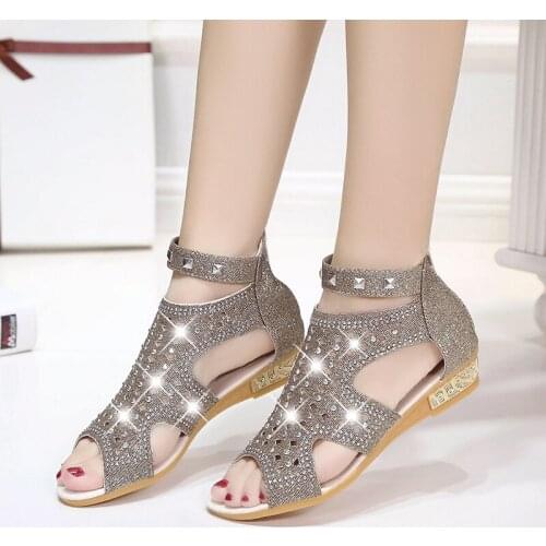 Women Sandals 2020 Casual Rome Summer Shoes Fashion Rivet Gladiator Sandals Ladies Wedge Shoes Mujer Sandalia Feminina