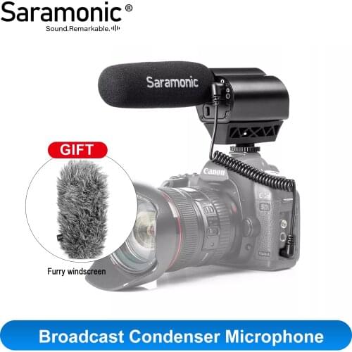 Saramonic Vmic Super-Cardioid broadcast quality Shotgun Condenser Video Microphone for DSLR cameras and camcorders