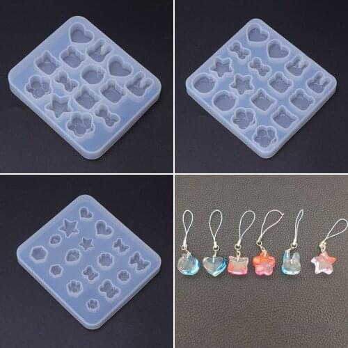 Silicone Mold Craft Heart Star Rabbit Pendant DIY Jewelry Making Decoration Cake