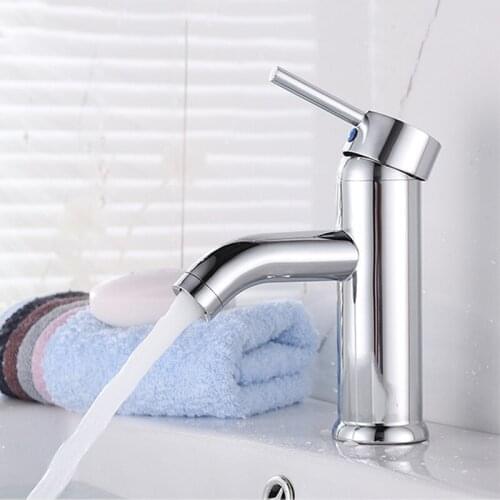 Stainless Steel Basin Faucet Bathroom Sink Water Tap Single Lever Faucet Lavatory Tall Vessel Water Faucet Cold Hot Mixer Tap