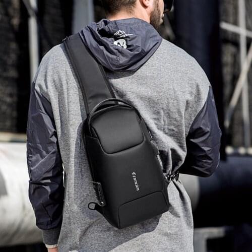 Usb Charging Waterproof Crossbody Bag New Men Multifunctional Chest Bag Tsa Anti-Theft Large Capacity Shoulder Bag