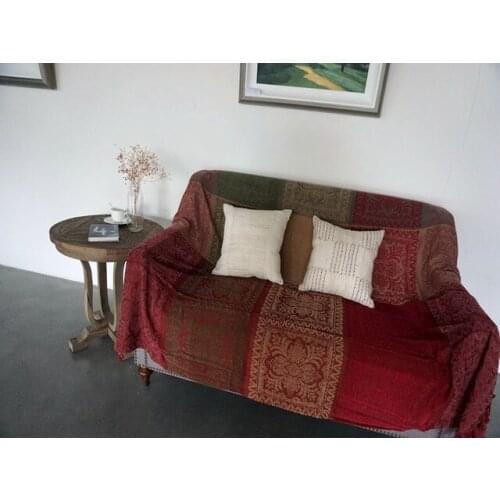 Super Soft grid Chenille Blanket slipcover sofa towel jacquard blankets Multifunction stitching blankets thin Plaids spring