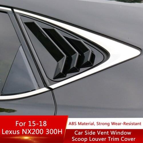 TAJIAN 1 Pair Louvers Spoiler Panel Rear Side Window Cover Quarter Window Car Accessories Replacement For Lexus NX200 300H 15-18