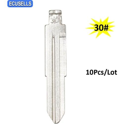 10Pcs/Lot Universal Folding Flip Car Key Blank Uncut Blade 30# NO.30 For CMC Junjie Galena Sceo Daewoo Matrix Chromed Copper