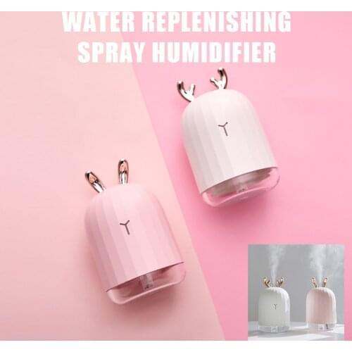 Mist Humidifier USB Cool Essential Aroma Oil Diffuser Ultrasonic With Breathing Light Mini Reindeer Atomizer Mini Mist Maker