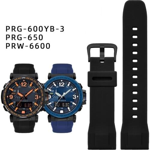 High Grade Rubber Wrist Strap For Casio G-SHOCK PRG-600YB/PRG-650/PRW-6600 PRG650 PRW6600 PRG600 Replacement Bracelet Watch Band
