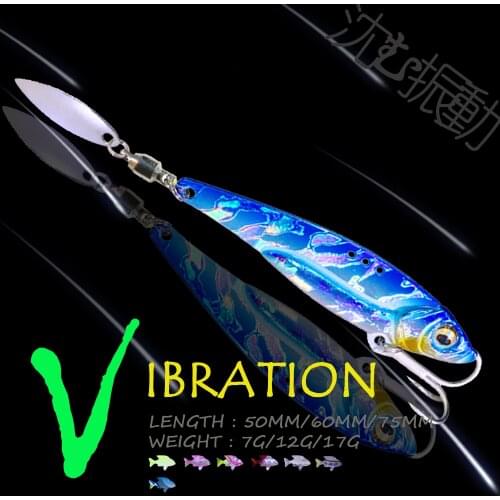 WALK FISH 1PCS 7G/12G/17G VIB Vibration Bait pesca 3D Eyes Sinking Fishing Lures Metal Bait Winter Fishing Tackle